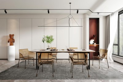 现代餐厅3D模型下载